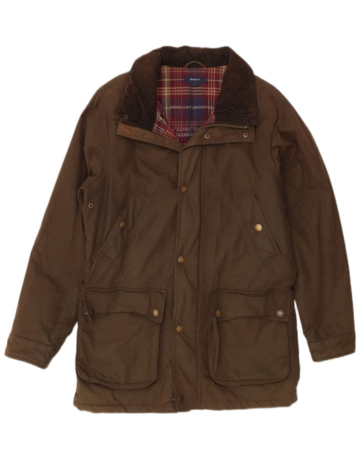 Мужская куртка Gant из вощеного хлопка UK 40, большой цвет хаки