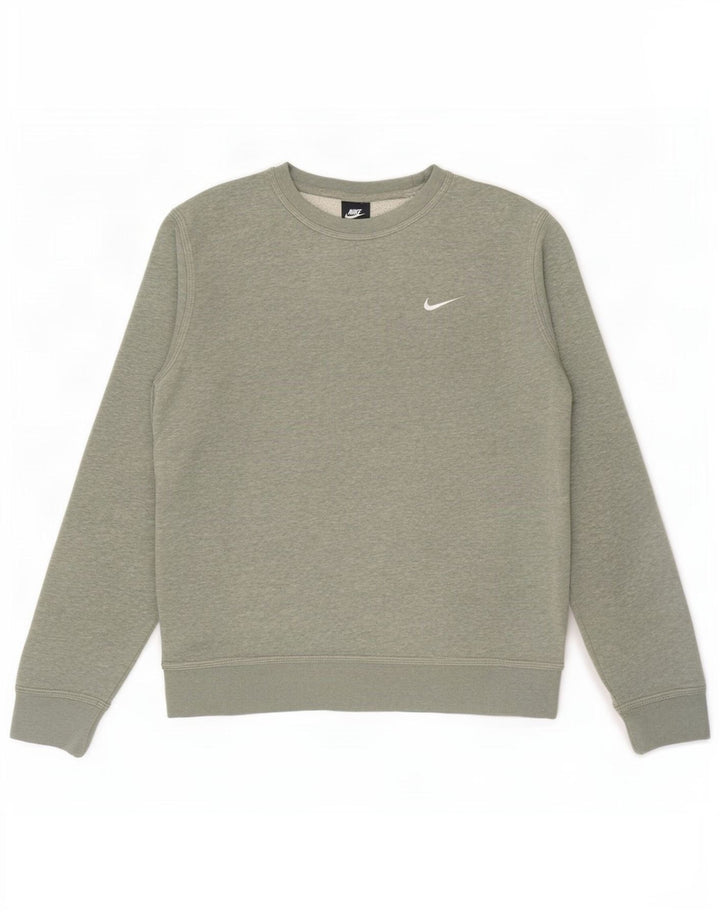 Мужской свитер Nike, хлопковый джемпер среднего серого цвета