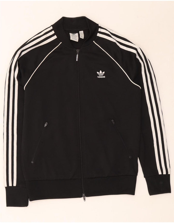 Adidas Womens Prime Blue Sportsuit Top Jacket UK 12 Средний Черный