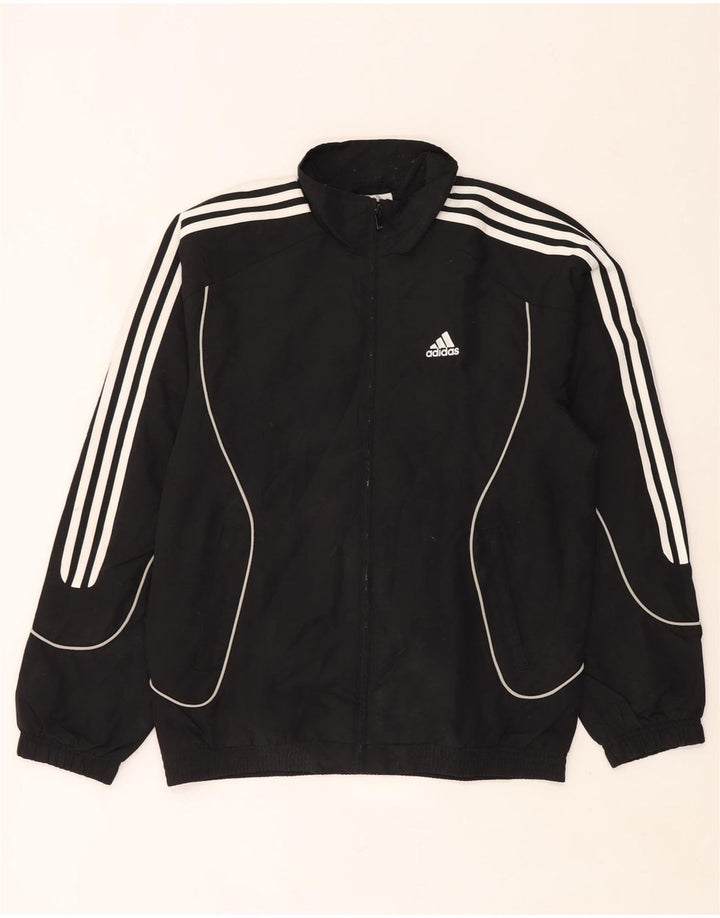Мужская спортивная куртка Adidas UK 36/38, маленький черный полиэстер