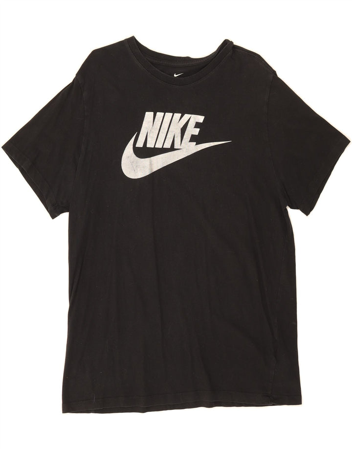 NIKE Mens Graphic T-Shirt Top XL Black Cotton Vintage Nike and Second-Hand Nike from Messina Hembry 