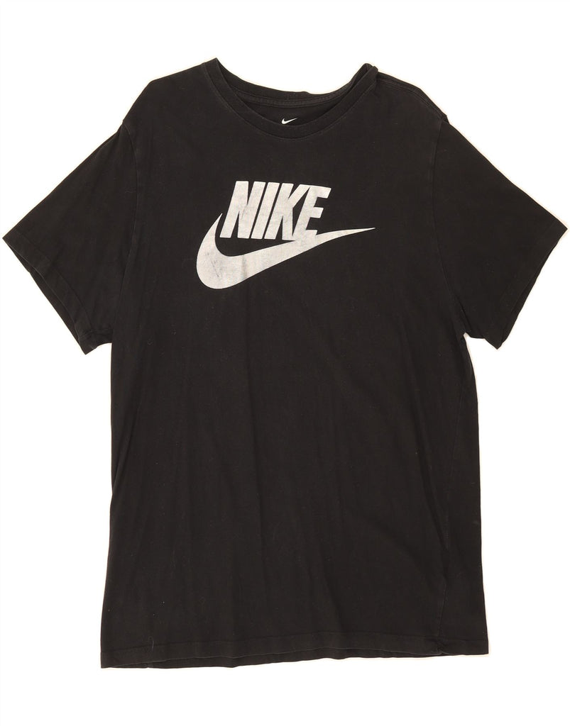NIKE Mens Graphic T-Shirt Top XL Black Cotton Vintage Nike and Second-Hand Nike from Messina Hembry 