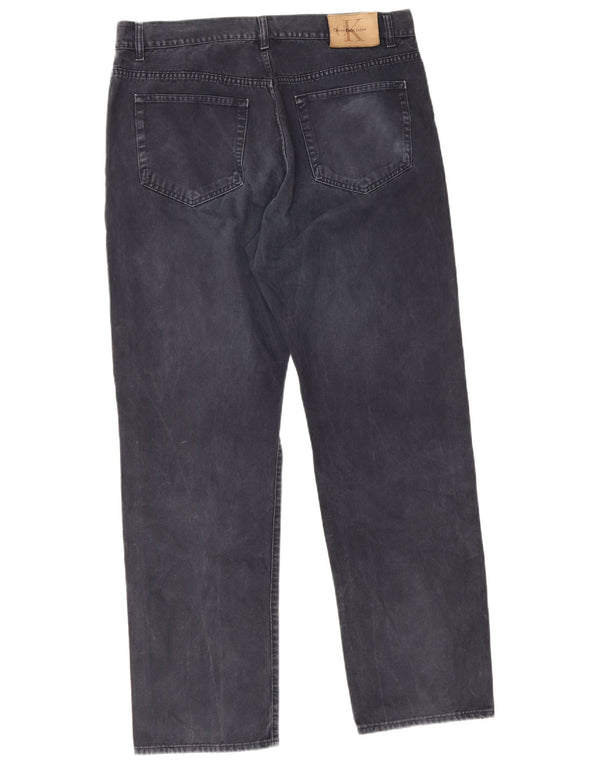 Мужские прямые джинсы Calvin Klein W38 L32 темно-синие, хлопок