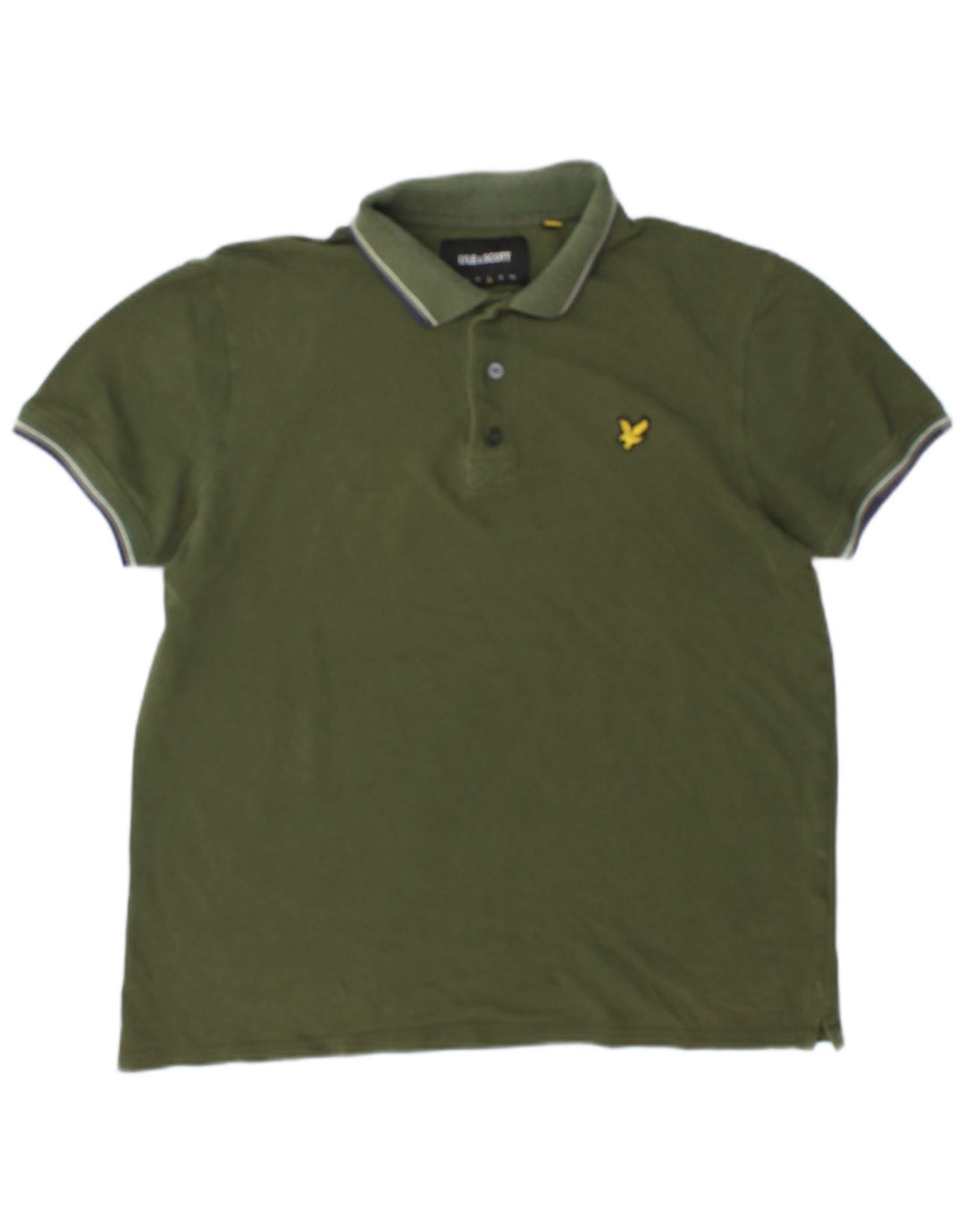 Мужская рубашка-поло Lyle & Scott, большой размер, цвет хаки, хлопок
