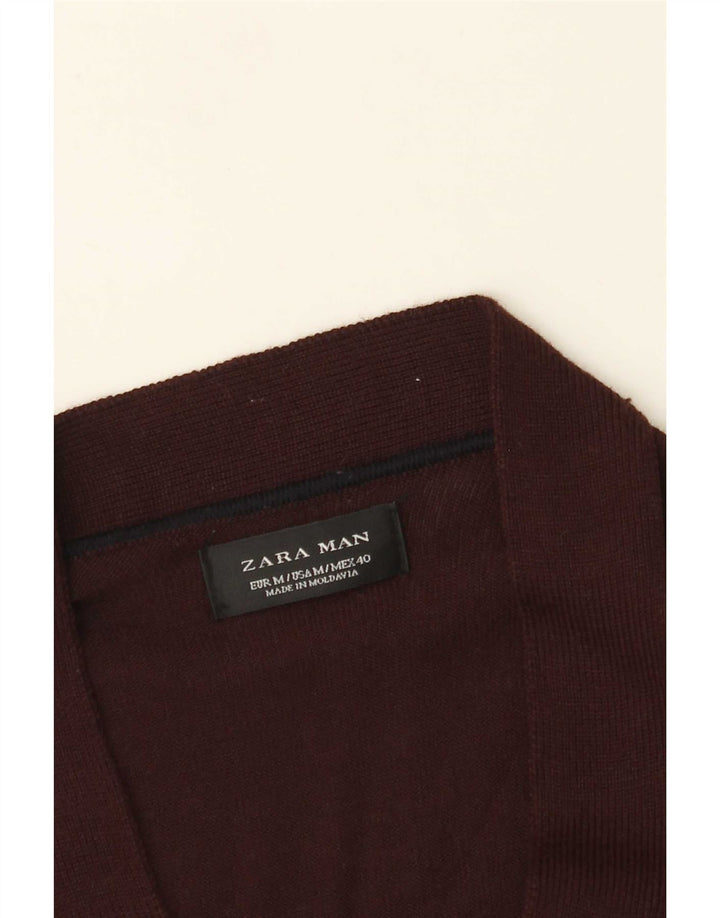 Мужской кардиган Zara, средний бордовый