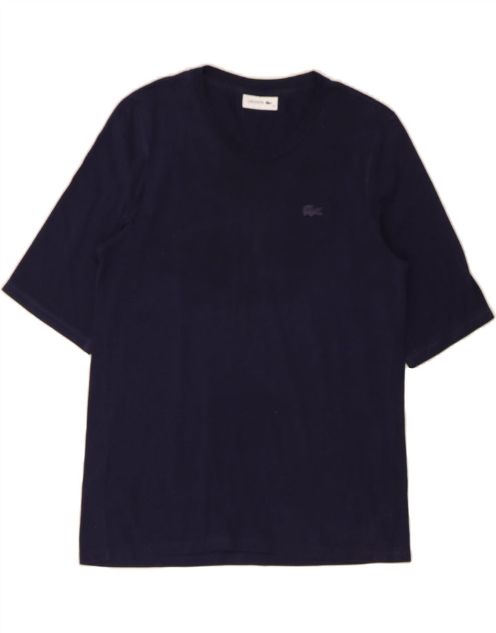 LACOSTE Womens T-Shirt Top Size 38 Medium Navy Blue Cotton Vintage Lacoste and Second-Hand Lacoste from Messina Hembry 
