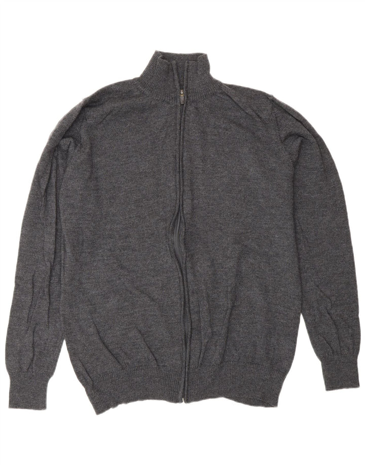 Мужской кардиган Zara XL, серый шерстяной свитер