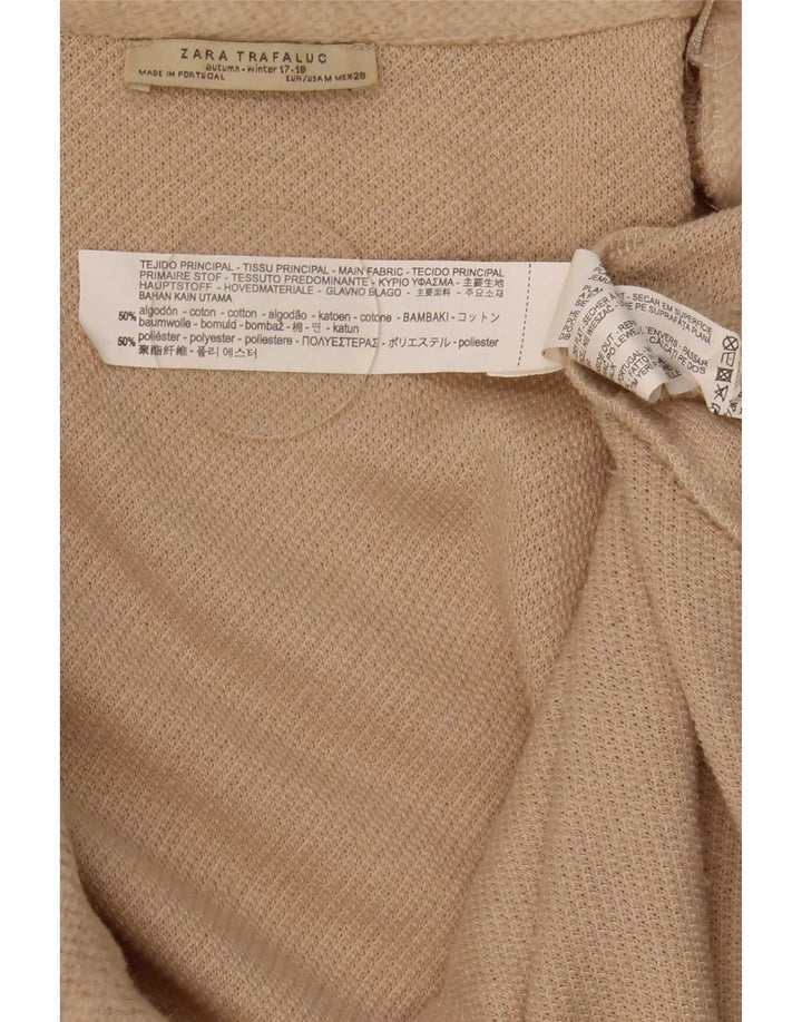 Женский удлиненный кардиган оверсайз Zara UK 14, средний бежевый