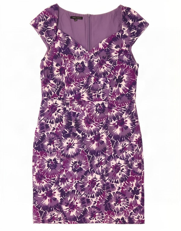 Женское платье-футляр Laura Ashley UK 20 2XL фиолетового цвета из хлопка с цветочным принтом
