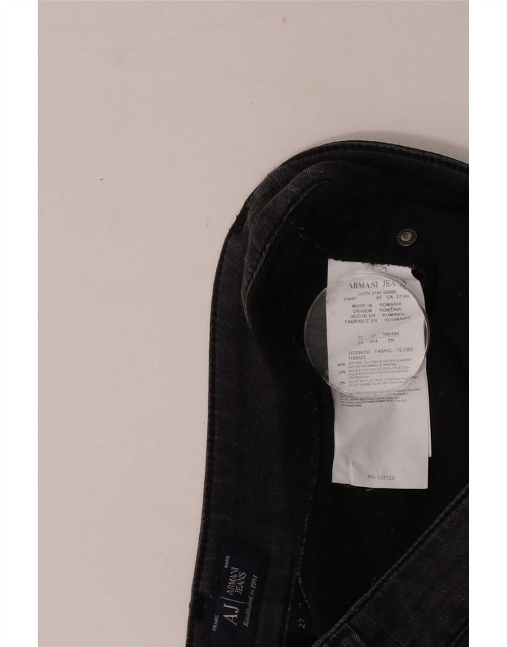 Женские узкие джинсы Armani W27 L28, черный хлопок