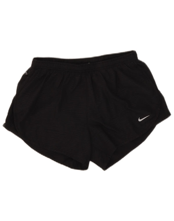 Женские спортивные шорты Nike Dri Fit UK 10, маленькие черные в полоску