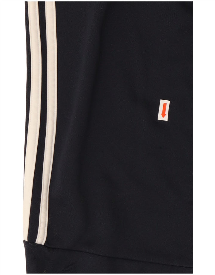 Мужские спортивные брюки Adidas среднего размера, темно-синие полосатые, полиэстер