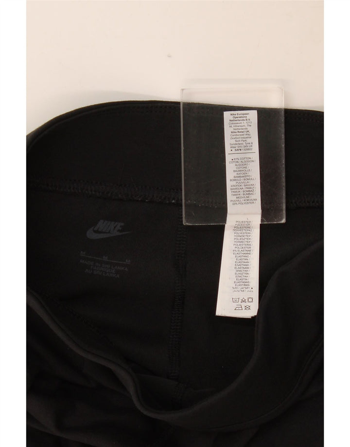 Женские леггинсы с рисунком Nike UK 12, хлопковые, средние, черные