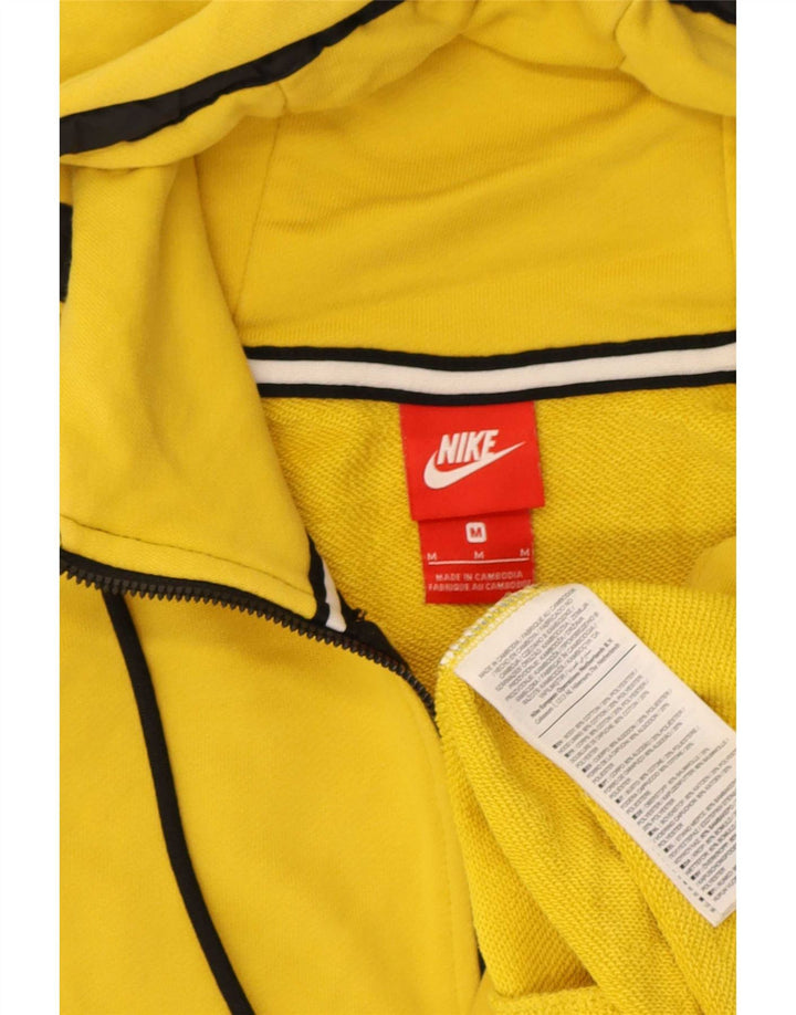 Мужской свитер с капюшоном на молнии Nike среднего желтого цвета, хлопок
