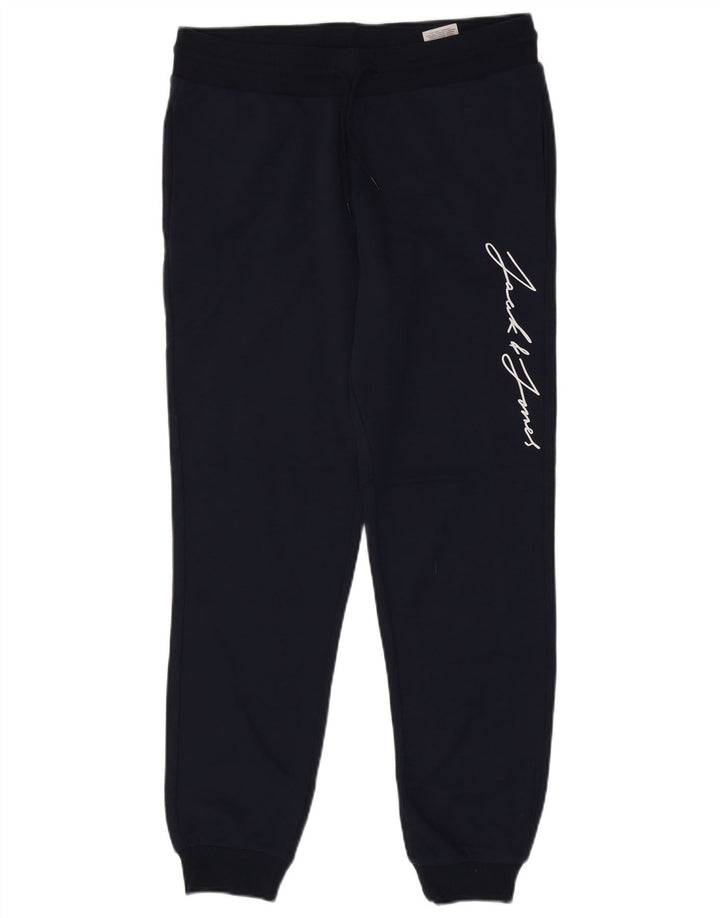 Мужские спортивные брюки с рисунком Jack & Jones, джоггеры, средние, темно-синие