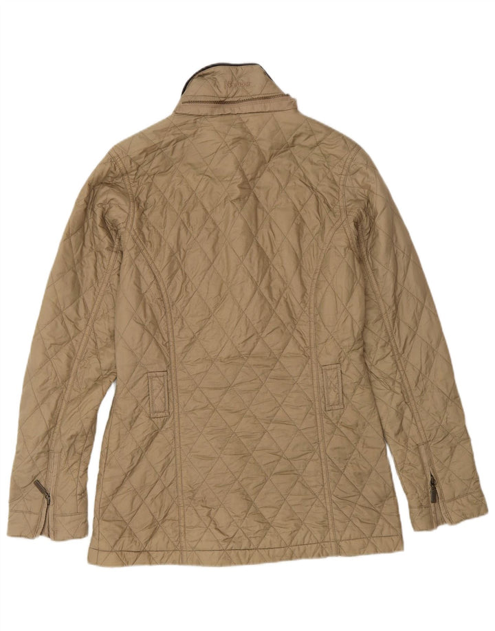 Женская стеганая куртка Barbour UK 8 маленькая бежевая из полиамида
