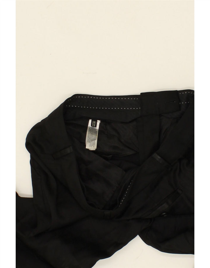 MASSIMO DUTTI Womens Straight Casual Trousers EU 38 Small W28 Black Vintage Massimo Dutti and Second-Hand Massimo Dutti from Messina Hembry 