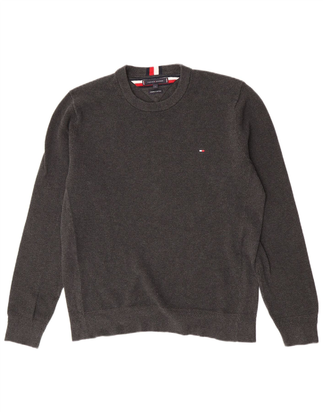 Мужской джемпер с круглым вырезом Tommy Hilfiger XL, серый хлопок