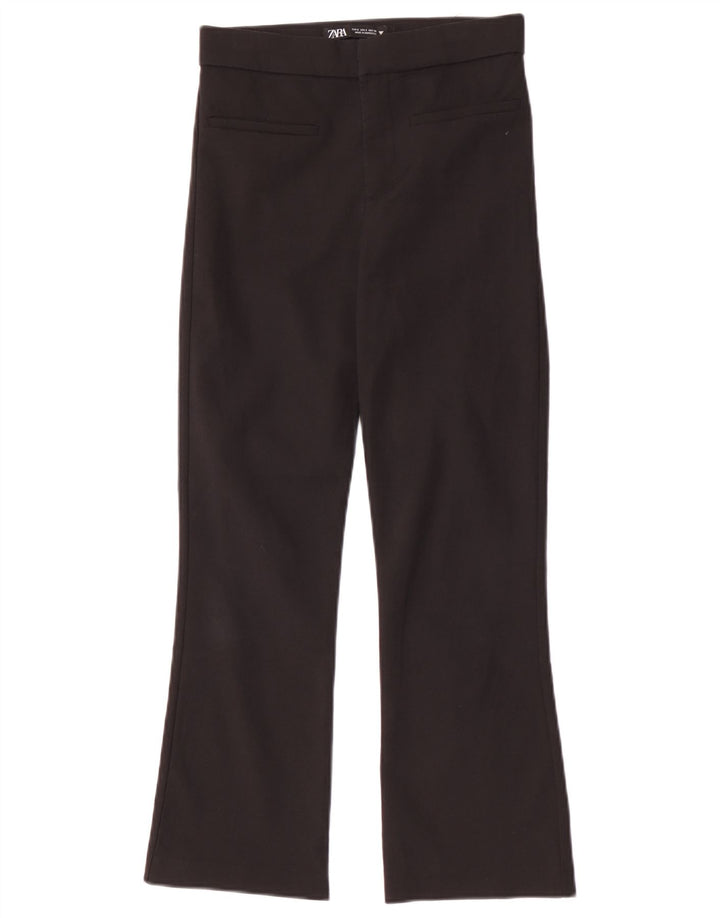 Женские повседневные брюки Zara Bootcut, маленькие W26 L25, черные