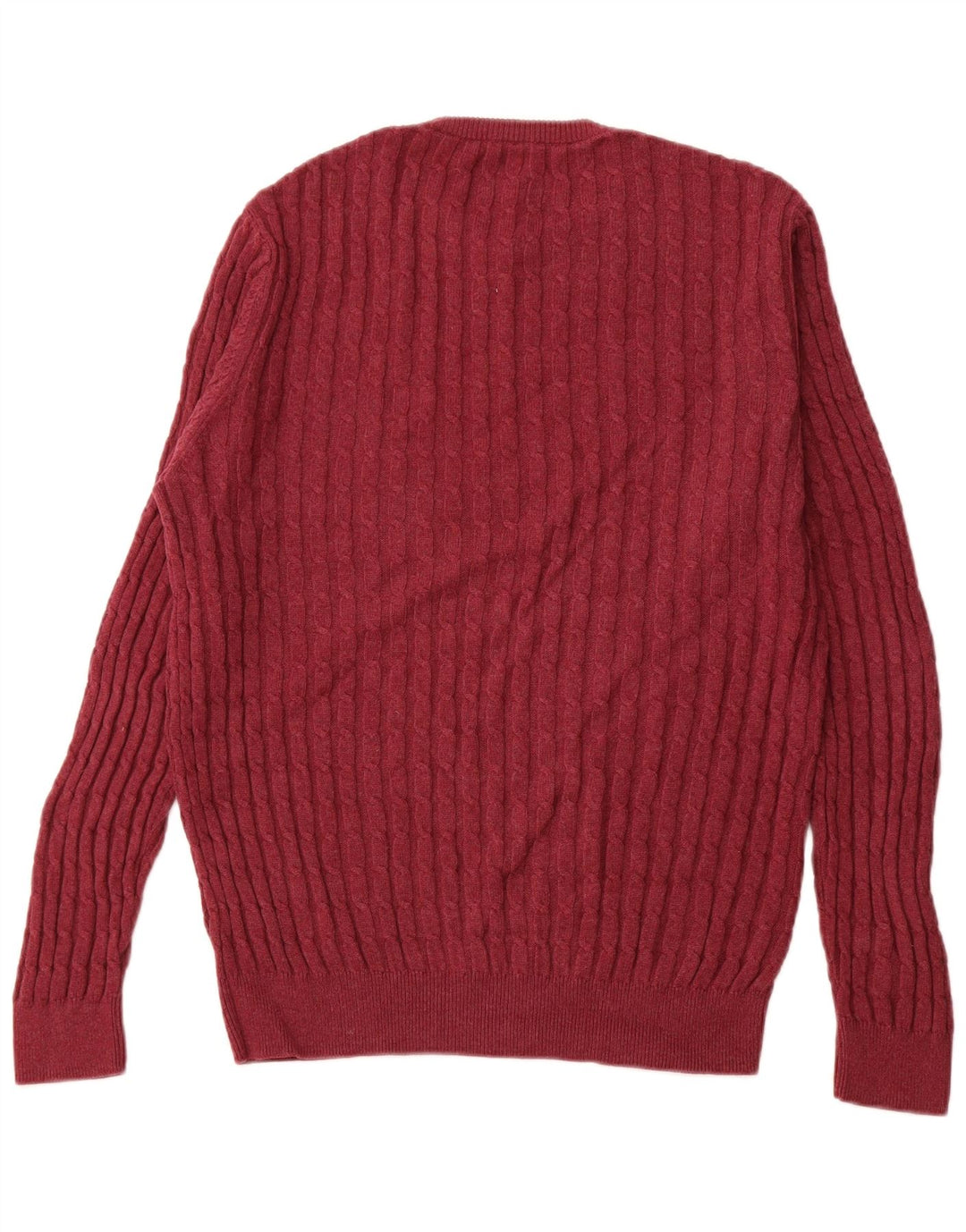 Мужской джемпер с круглым вырезом JACK WILLS, темно-бордовый хлопковый свитер среднего размера