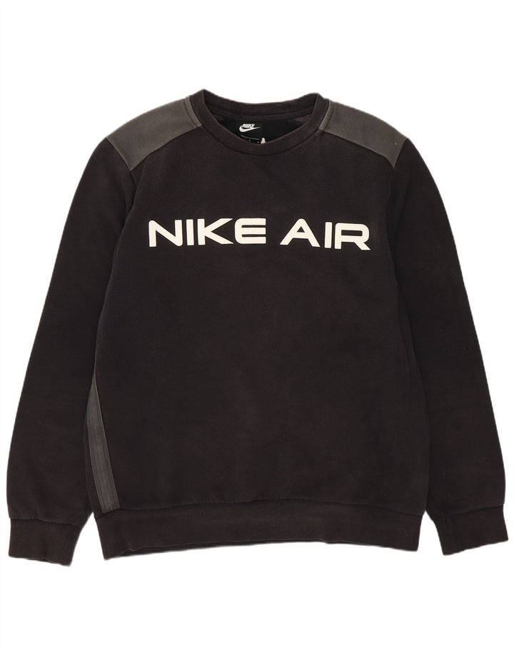 Мужской свитшот с графикой Nike, средний черный хлопковый джемпер