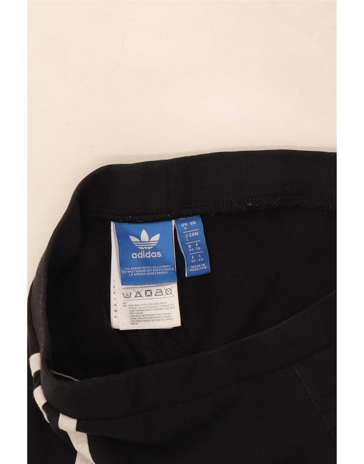Женские леггинсы Adidas UK 8, маленькие черные хлопковые