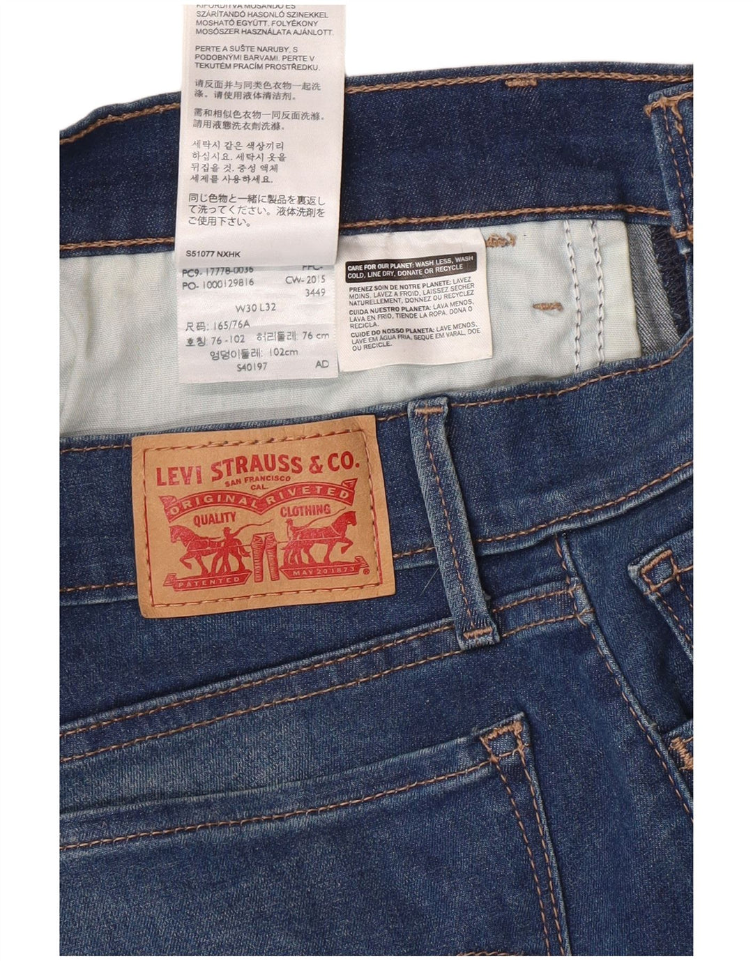 Женские джинсы LEVI'S 710 Super Skinny W30 L32 Синие, хлопок
