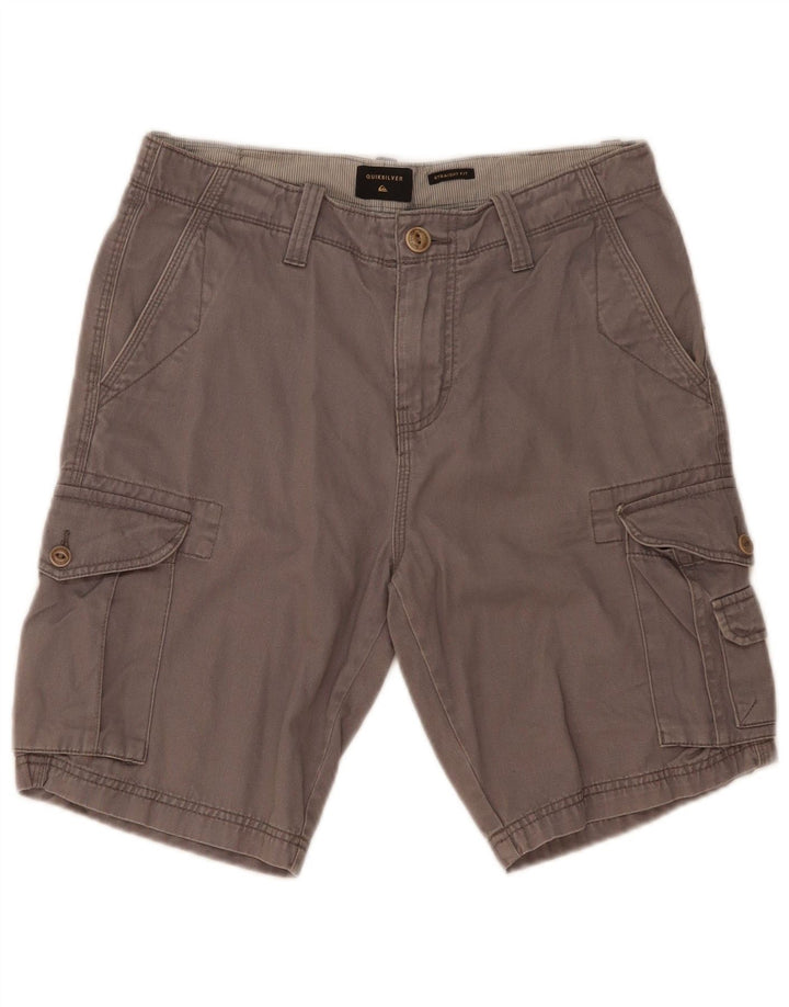Мужские шорты карго прямого кроя Quiksilver W30, хлопок среднего серого цвета