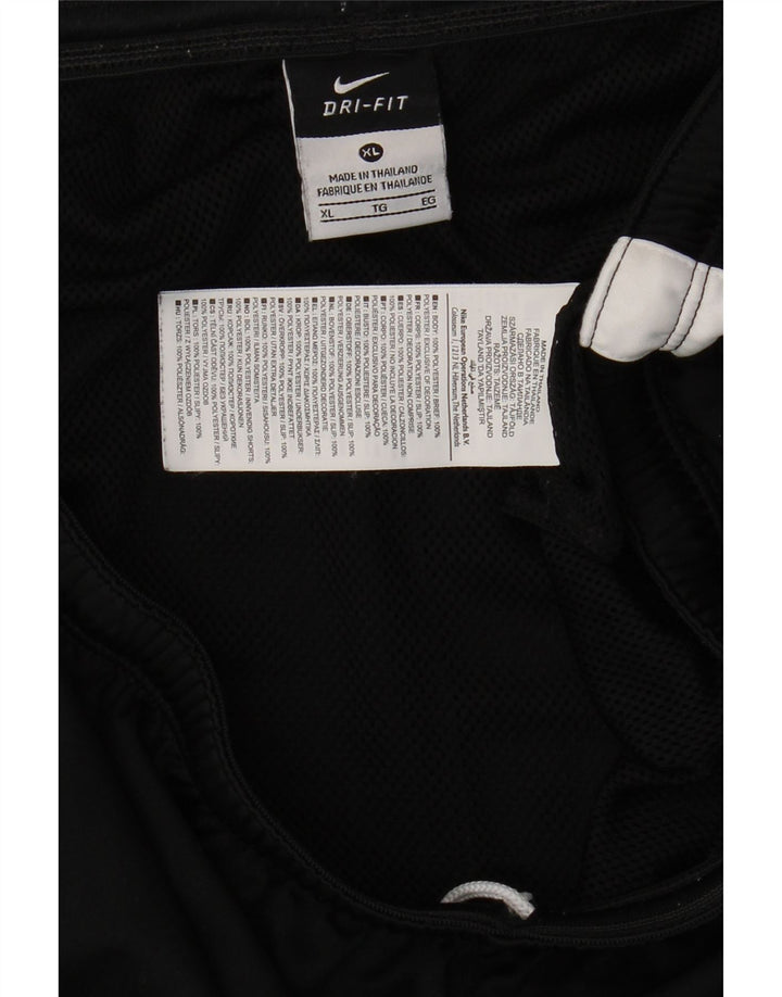 Мужские спортивные шорты NIKE Dri Fit XL, черные, полиэстер с цветными блоками