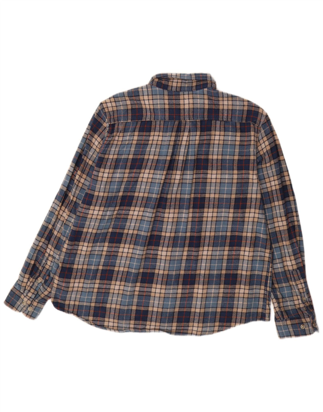 Мужская фланелевая рубашка EDDIE BAUER 2XL, синяя клетка, хлопок
