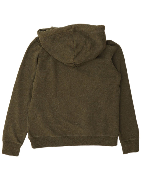 Женский джемпер с капюшоном Superdry UK 12, средний цвет хаки, хлопок