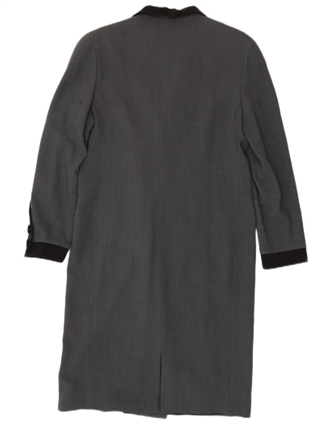 Винтажное женское двубортное пальто IT 46, большое, серое, шерсть