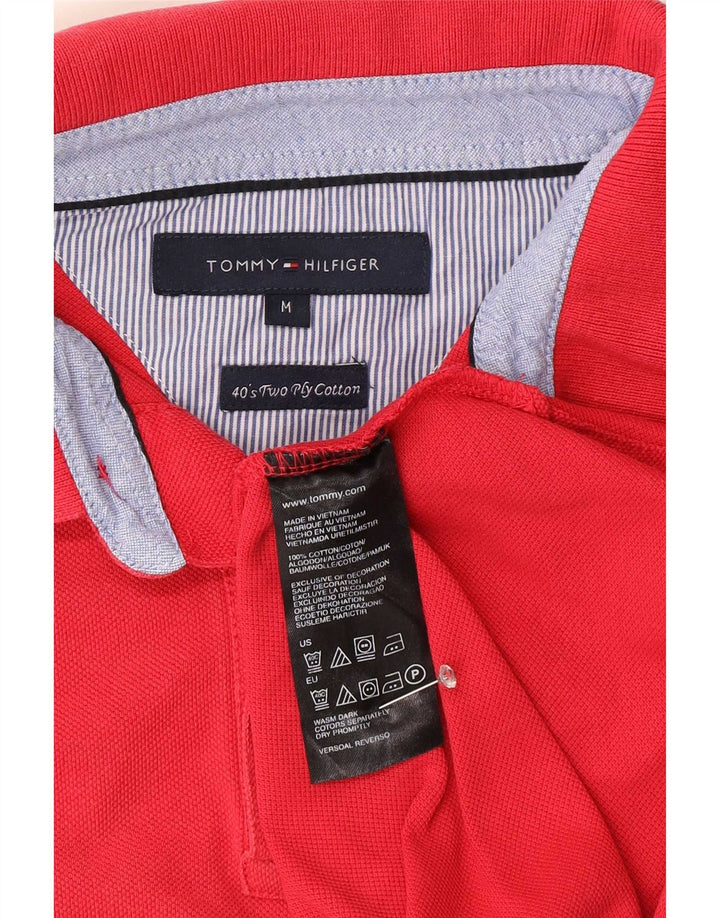 Мужская рубашка-поло Tommy Hilfiger из хлопка среднего розового цвета