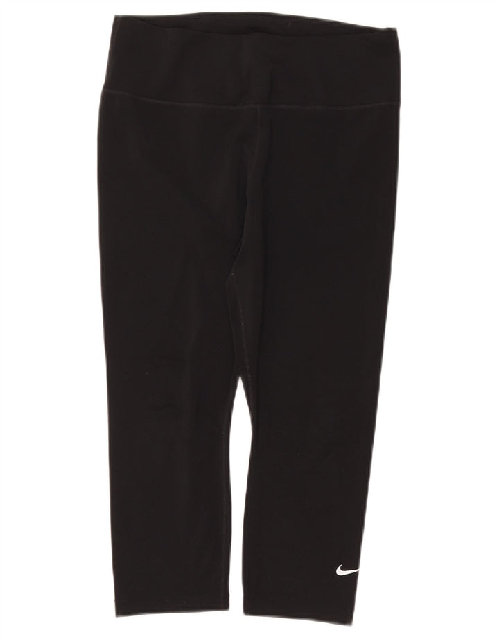 Женские леггинсы-капри NIKE Dri Fit UK 12, средний черный полиэстер