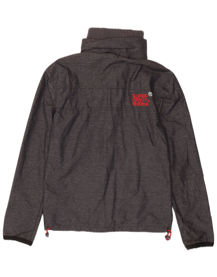 Мужская дождевик с рисунком Superdry UK 36, маленький серый нейлон