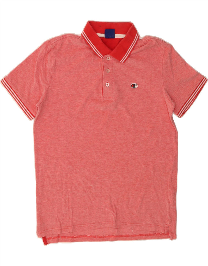 CHAMPION Mens Polo Shirt Medium Red Cotton Vintage Champion and Second-Hand Champion from Messina Hembry 