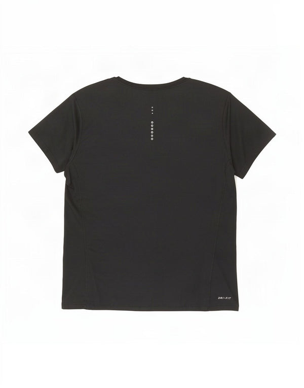 Женская футболка Nike Dri Fit Top UK 14, большой черный полиэстер