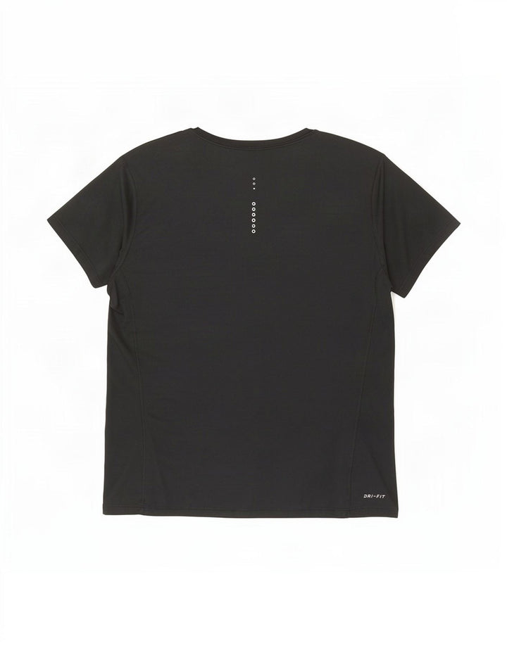 Женская футболка Nike Dri Fit Top UK 14, большой черный полиэстер