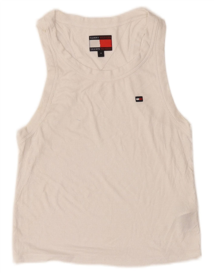 Женский укороченный жилет Tommy Hilfiger UK 12, средний белый модал
