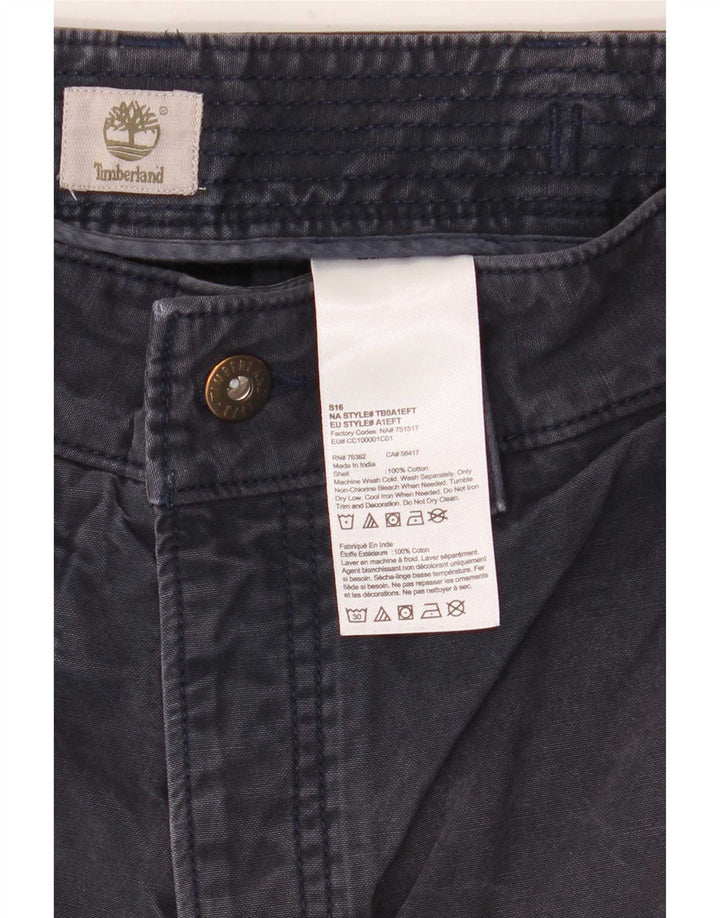 Мужские шорты карго Timberland W32, средние, темно-синие, хлопок