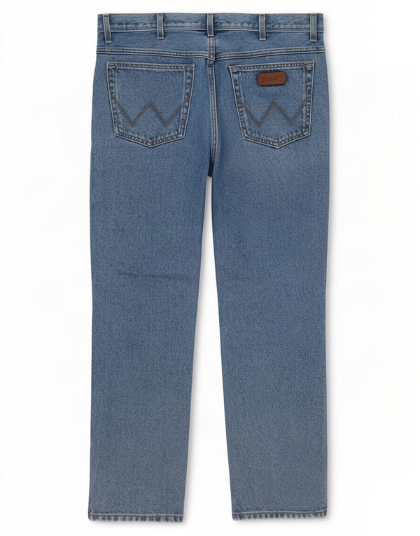 Мужские прямые джинсы Wrangler стандартного кроя W36 L32, синие, хлопок
