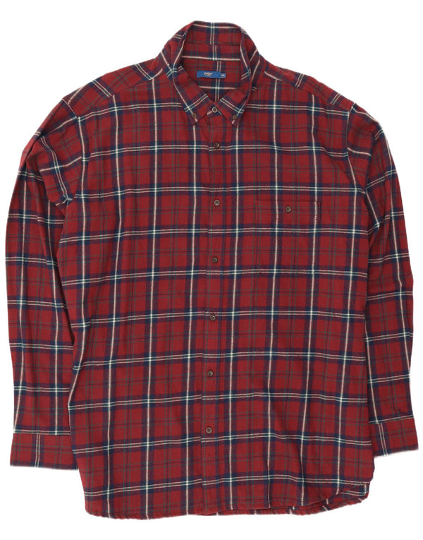 Мужская фланелевая рубашка Cotton Traders 3XL в красную клетку
