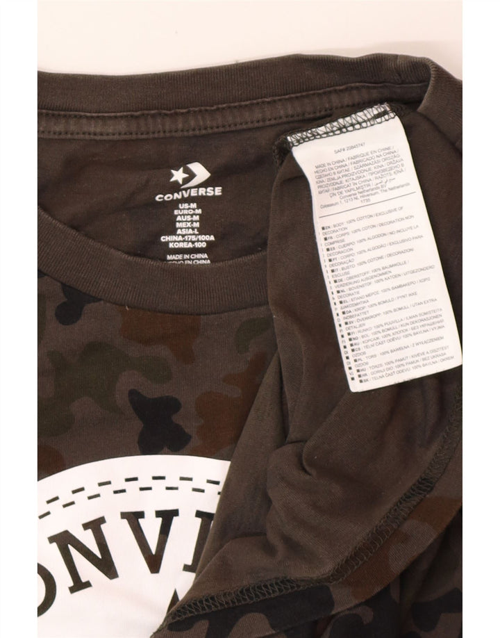 Мужская футболка с рисунком CONVERSE, средний серый камуфляж