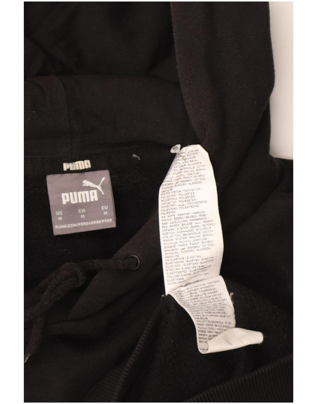 Мужской джемпер с капюшоном Puma, средний черный, хлопок