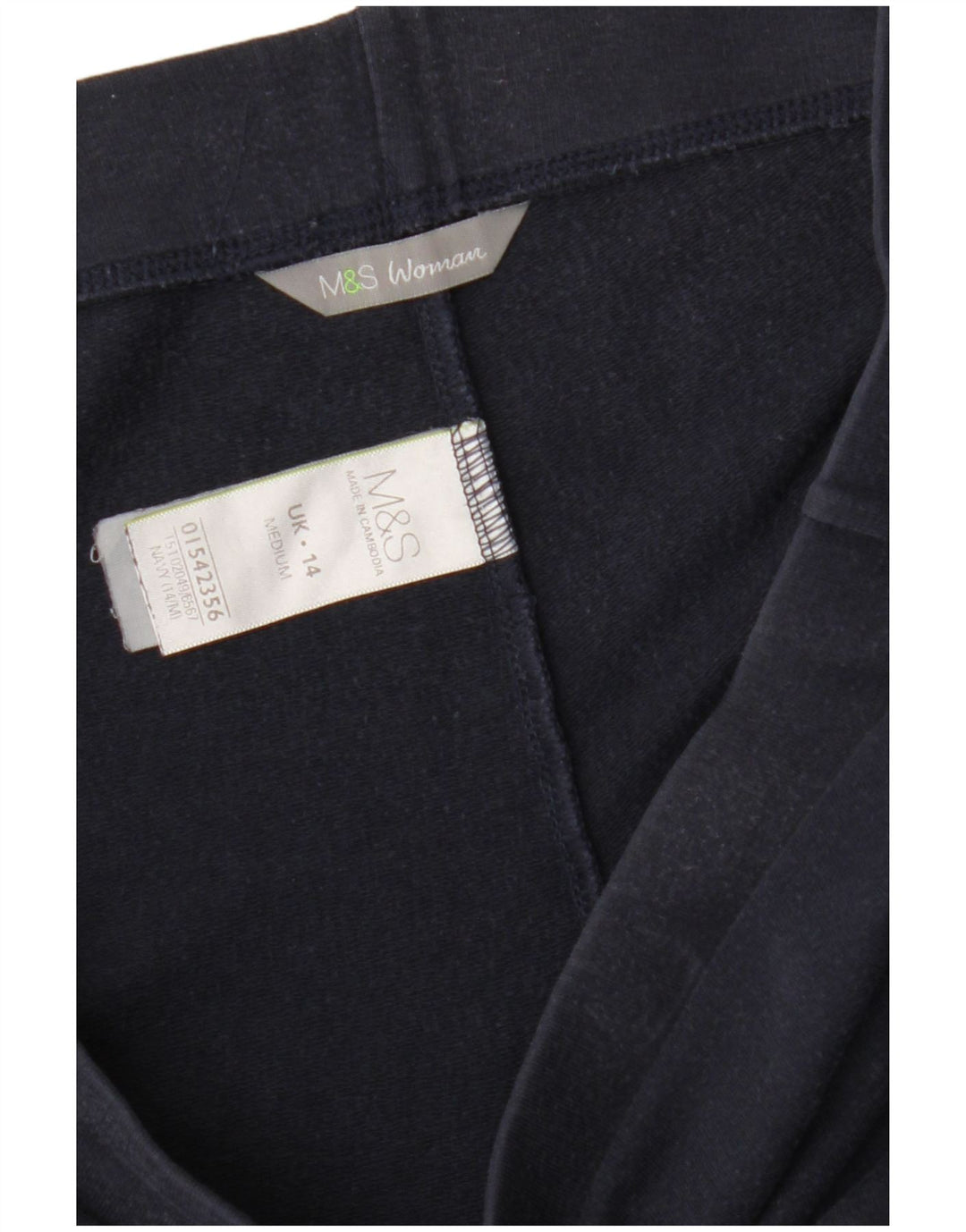 Женские спортивные брюки MARKS & SPENCER UK 14, большой размер, темно-синий, хлопок