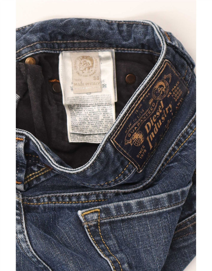 Мужские прямые джинсы Diesel W34 L29, синие, хлопок