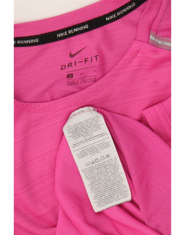 Мужская футболка Nike Dri Fit из полиэстера среднего розового цвета