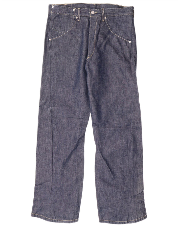 Мужские прямые джинсы LEVI'S 501 W32 L30 синие хлопковые классические