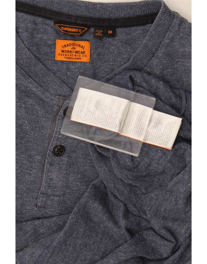Мужская футболка Superdry Top из хлопка среднего синего цвета с крапинками