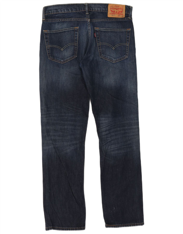 Женские узкие джинсы Levi's 511 W34 L32 синие, хлопок